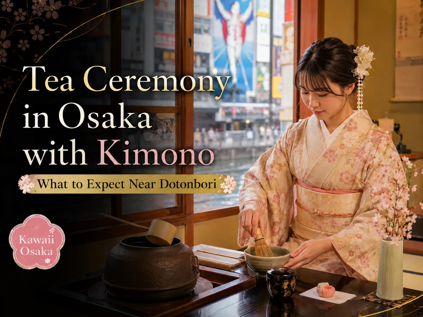 Tea Ceremony in Osaka with Kimono: What to Expect Near Dotonbori