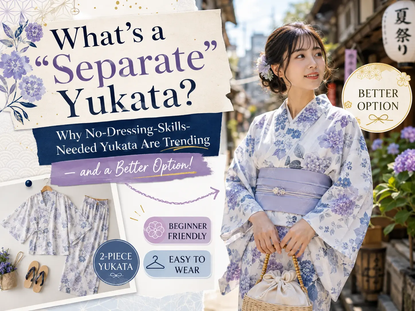 What's a "Separate" Yukata? Why No-Dressing-Skills-Needed Yukata Are Trending — and a Better Option!