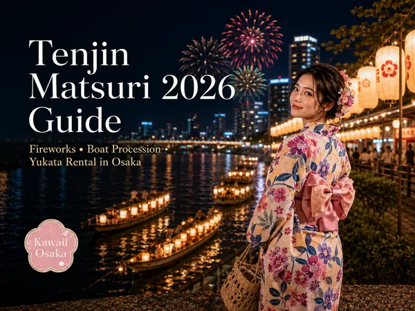 Tenjin Matsuri 2026 Guide: Fireworks, Boat Procession and Yukata Rental in Osaka