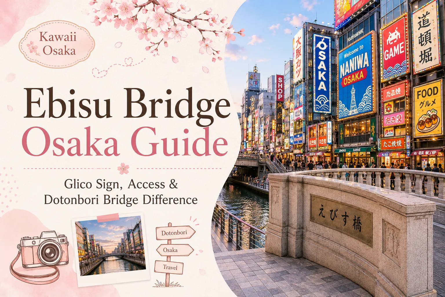 Ebisu Bridge Osaka Guide: Glico Sign, Access & Dotonbori Bridge Difference