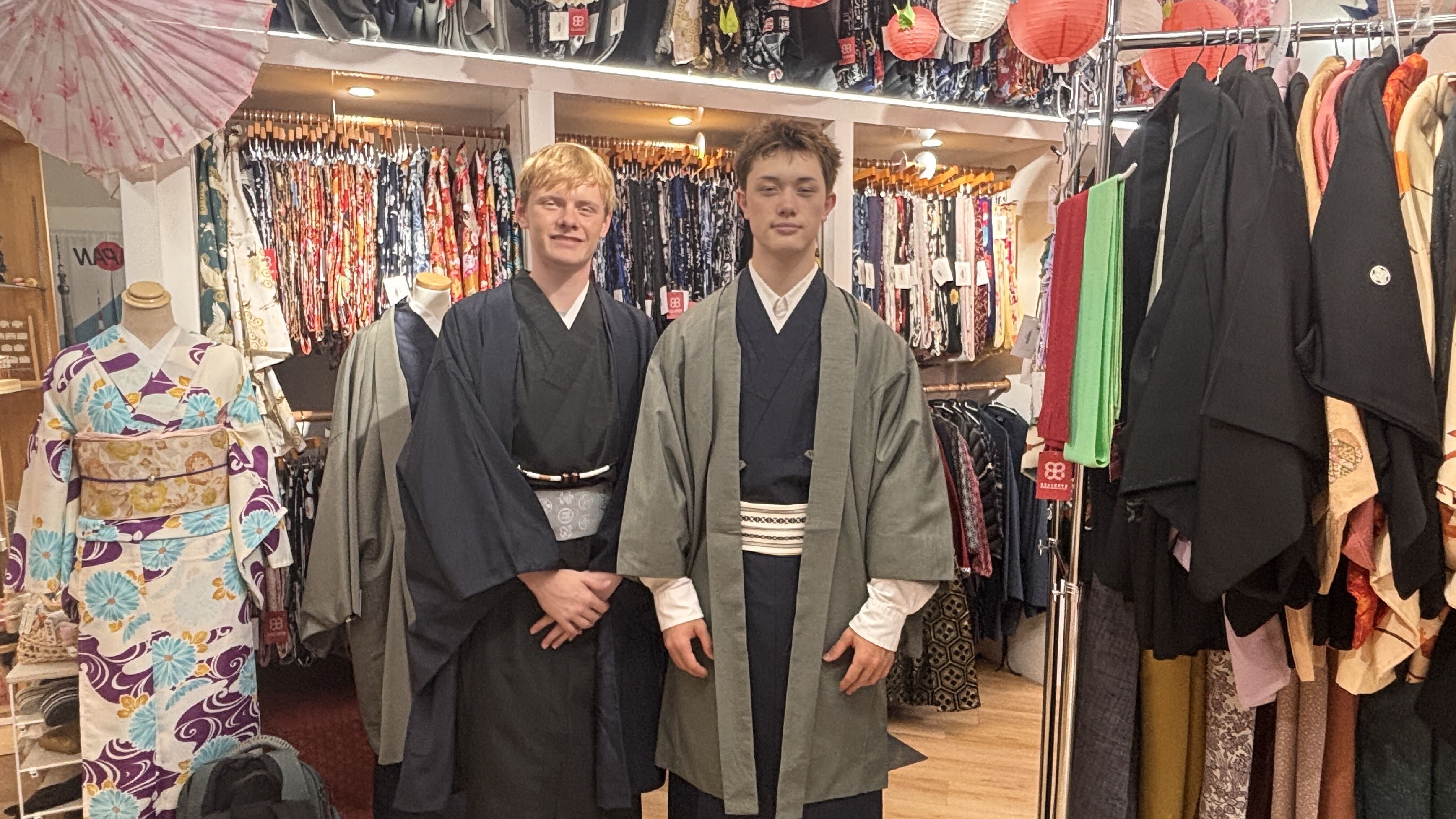 Two Guests from Australia in Traditional Kimono!