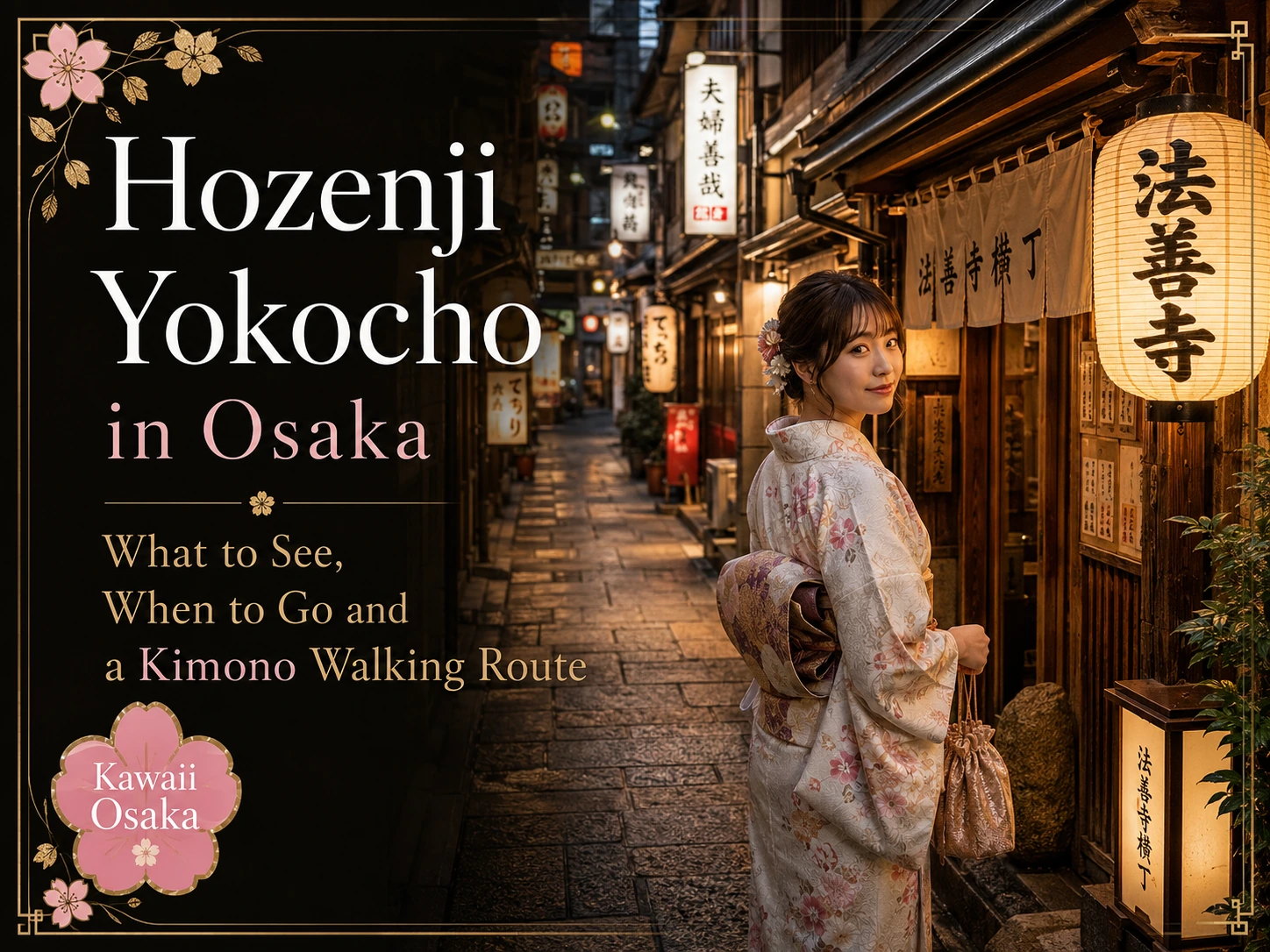 Hozenji Yokocho in Osaka: What to See, When to Go and a Kimono Walking Route